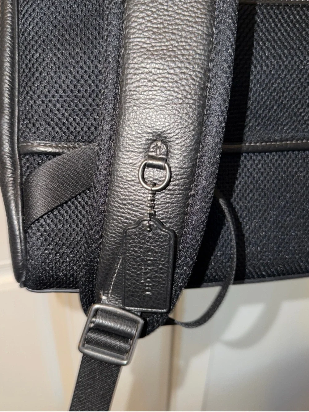 Coach Black Pebbled Leather Backpack - Picture 8 of 8